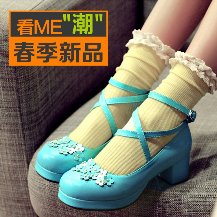 2015021017324335233284_750.jpg Lolita Mary Jane Mid Heel Chunky Shoes with Flower Detail