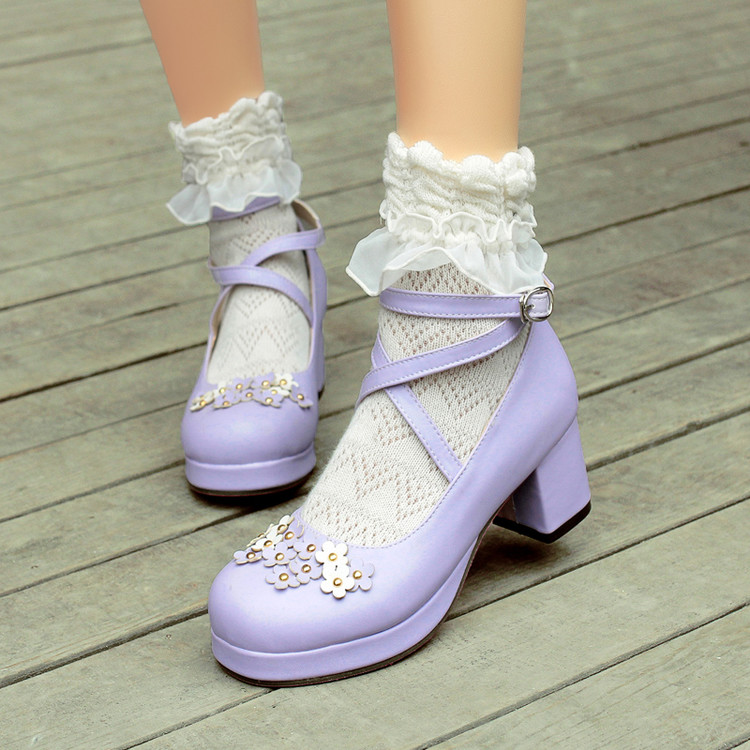 2015021017324832653167_750.jpg Lolita Mary Jane Mid Heel Chunky Shoes with Flower Detail
