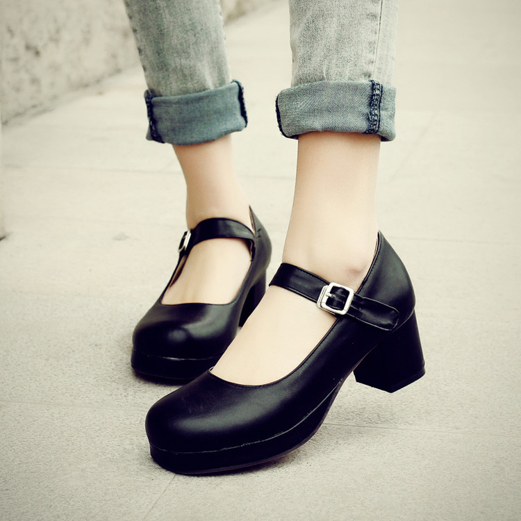 2015021109189254713479_750.jpg Women's Mary Jane Shoes PU Upper Rubber Sole Chunky Mid Heel