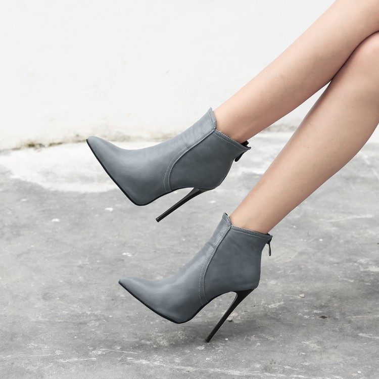20180730194922106028_750.jpg Women's Fashion Ankle Boots Pointed Toe High Heel Back Zip