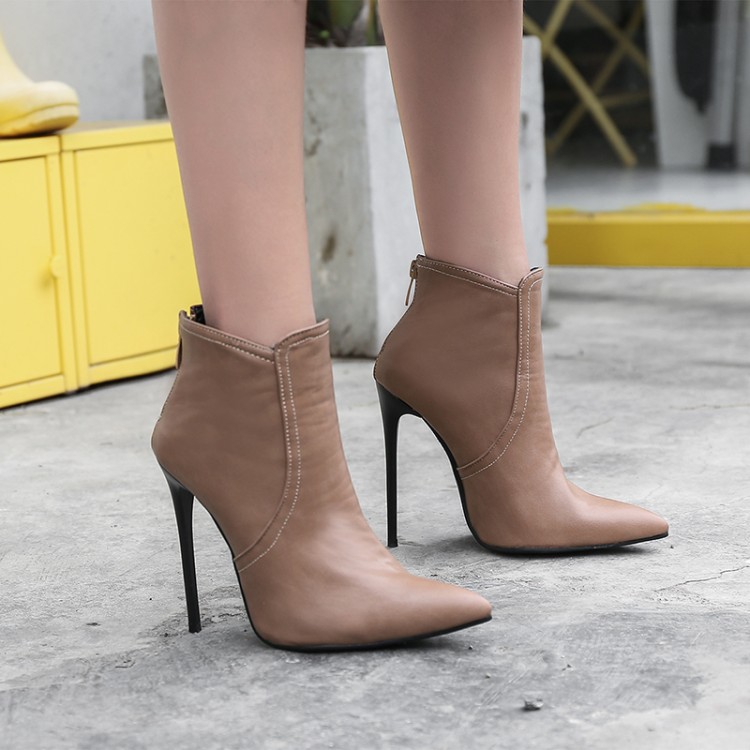 20180730194922106056_750.jpg Women's Fashion Ankle Boots Pointed Toe High Heel Back Zip