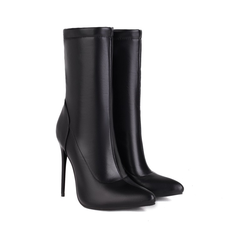 20210722503488027_750.jpg Women's Suede Pointed Toe Stiletto High Heel Ankle Boots