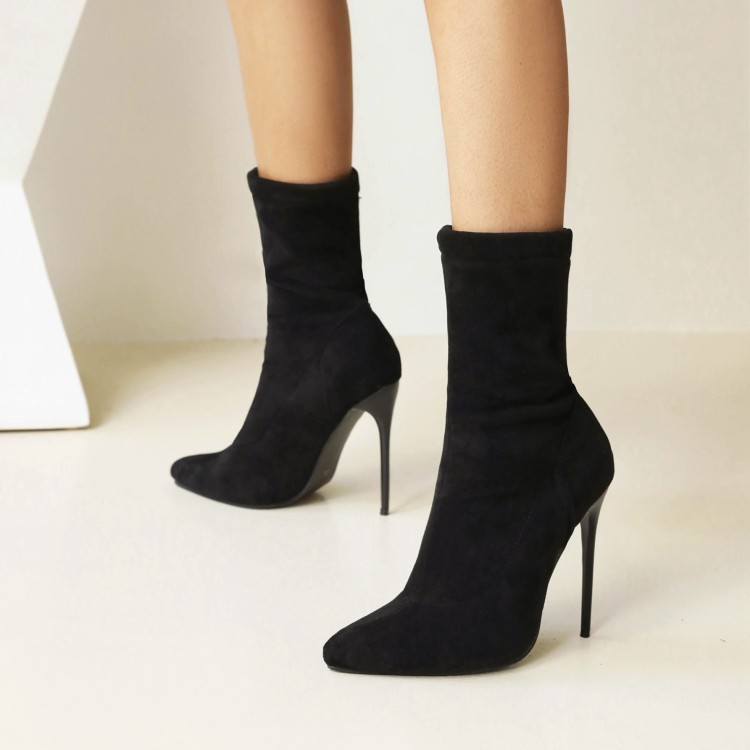 20210722503488043_750.jpg Women's Suede Pointed Toe Stiletto High Heel Ankle Boots