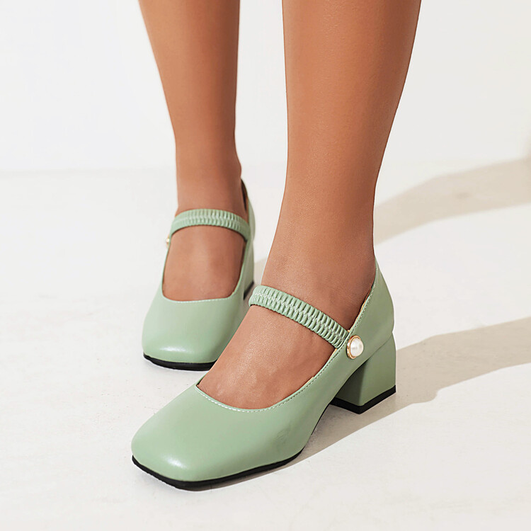 20220117787385038_750.jpg Japanese Style Women's Flat Shoes with Pearl Buckle and Round Toe