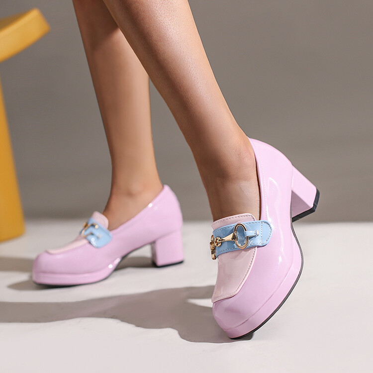 20220211654868036_750.jpg Japanese Style Fashion Flat Shoes with Color Block and Metal Accents