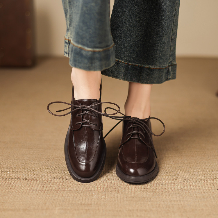 Deep Mouth Single Shoes with Mid Chunky Heel and Round Toe